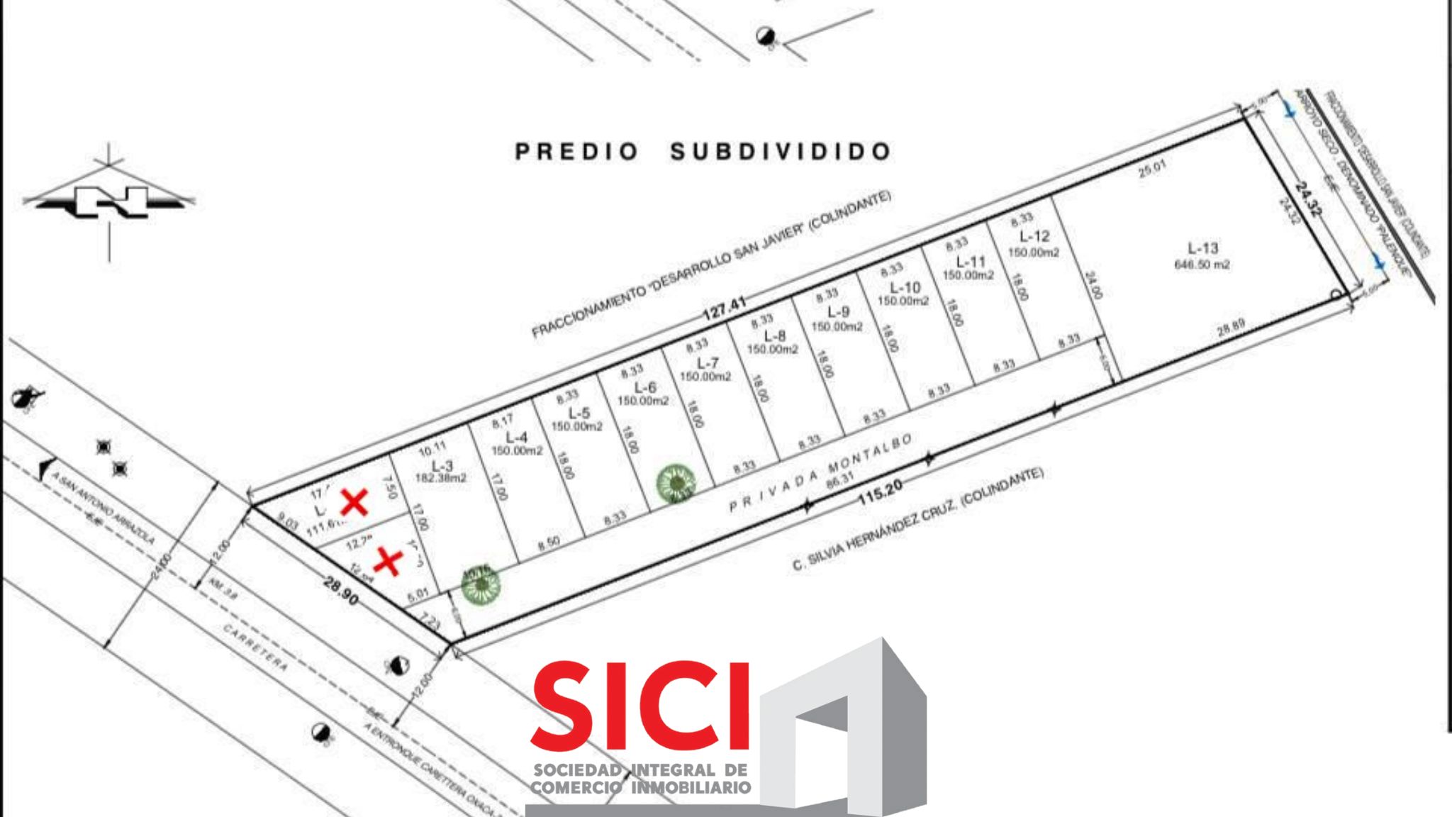 Lotes en venta sobre la carretera principal en San Javier Xoxocotlán