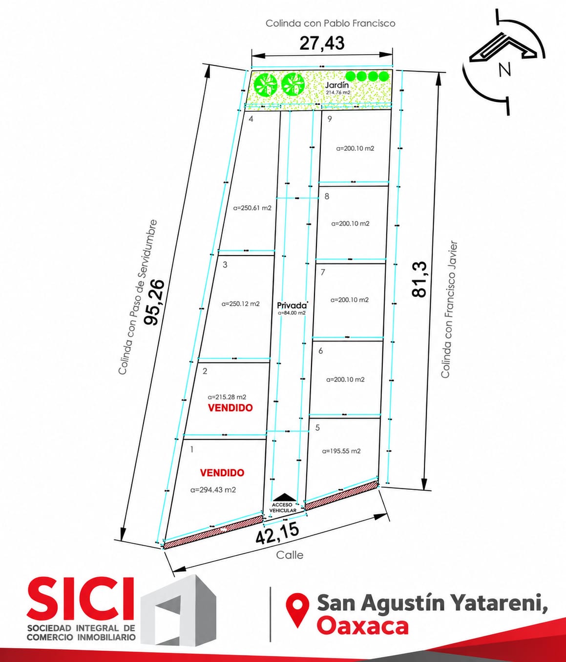 SIETE TERRENOS EN  SAN AGUSTÍN YATARENI OAXACA