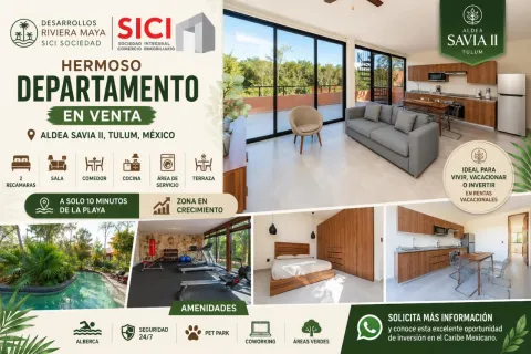 DEPARTAMANTO EN TULUM MÉXICO